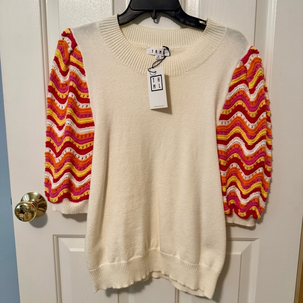 THML Cream Knit Sweater NWT